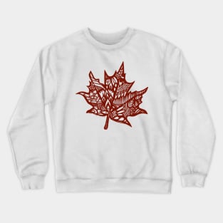 leaf_red Crewneck Sweatshirt